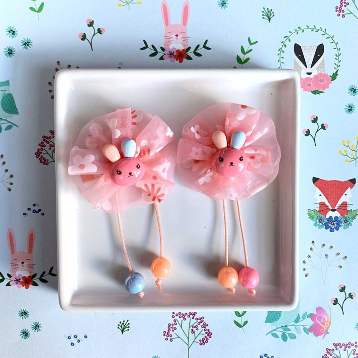 Easter hair bow, Bunny hair clips, mini pigtails hair clip, hair accessories, sweetbiie