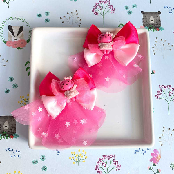 Cute Kitty Mini Pigtail Hair Bows