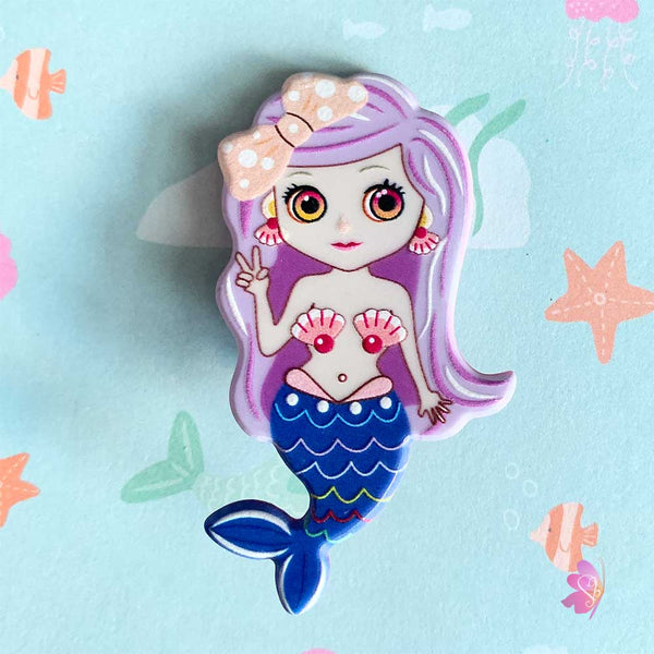 Blue Tail Mermaid Hair Clip