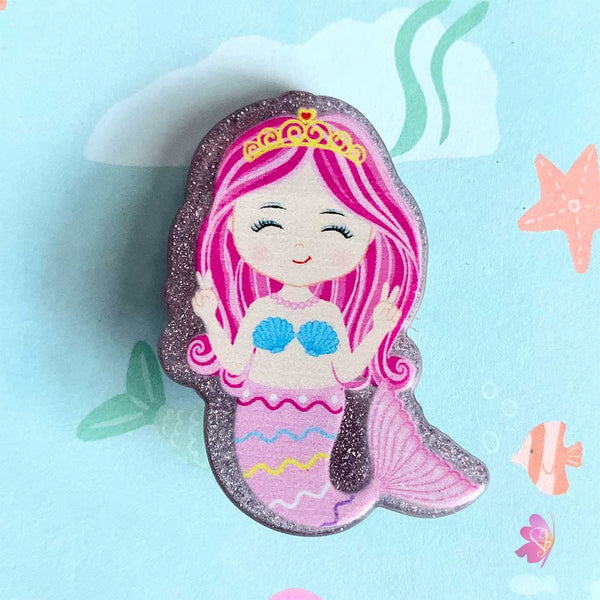 Smiley Mermaid Hair Clip