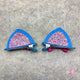 Blue & Pink Glittered Cat Ear Clips