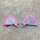 Pink & Silver Glittered Cat Ear Clips