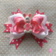 pink bunny hair bow, rabbit hair bow, valentine's day, heart, handmade hair bow, sweetbiie