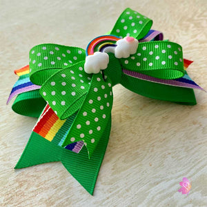 St. Patrick's Day Rainbow Hair Bow