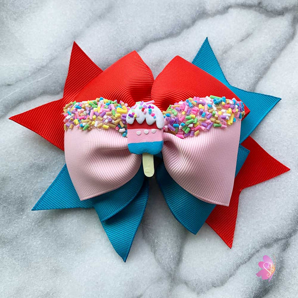 Ice Cream Popsicle Hair Bow