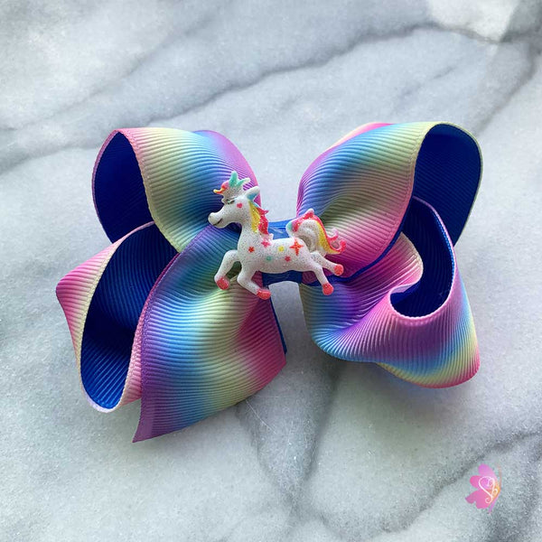 Unicorn Rainbow Hair Bow