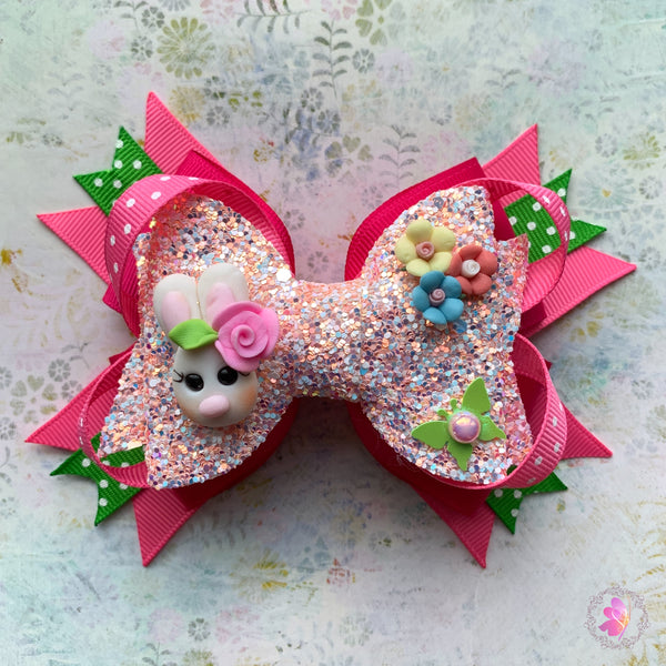 Spring Bunny Hair Bow