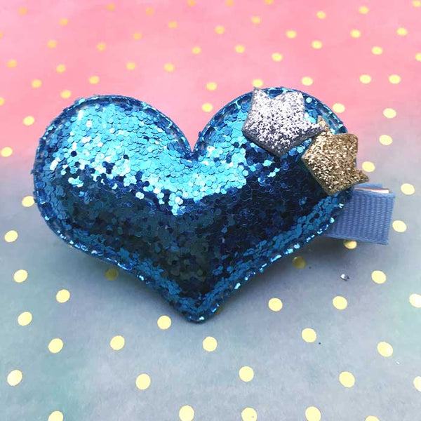 Glitter Heart Hair Clip