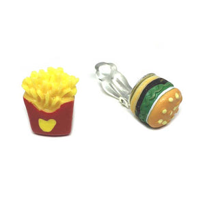 Burger & Fries Clip-on Earrings