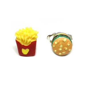 Burger & Fries Clip-on Earrings