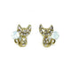 Cat Crystal Earrings