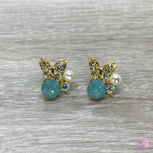 Butterfly earrings, Swarovski crystal, stud earrings, post earrings