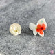 Carved Pearl Flower & Butterfly Post Earrings