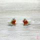Carved Pearl Butterfly Post Earrings