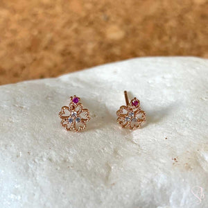 Tiny Flower Stud Earrings