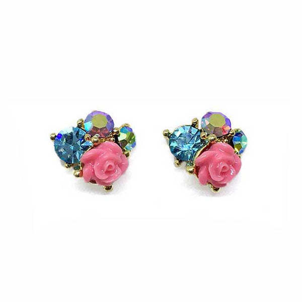 Flower Crystal Earrings