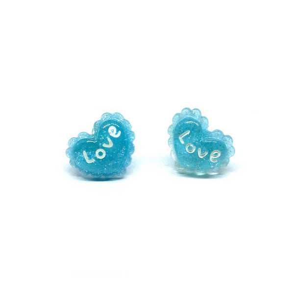 Lovely Heart Resin Metal-Free Earrings