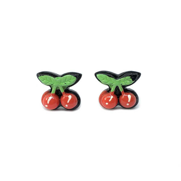 Cherry Resin Metal-Free Earrings