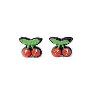 Cherry Resin Metal-Free Earrings