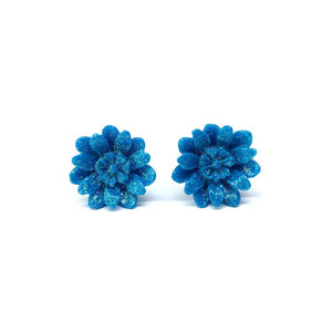 Glitter Flower Metal-Free Earrings