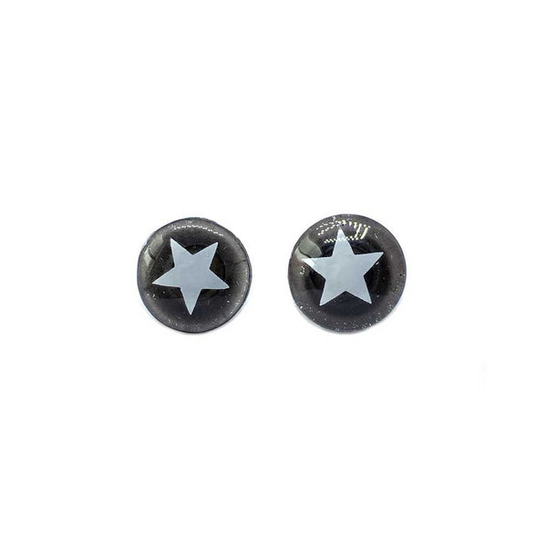 Star Button Metal-Free Earrings