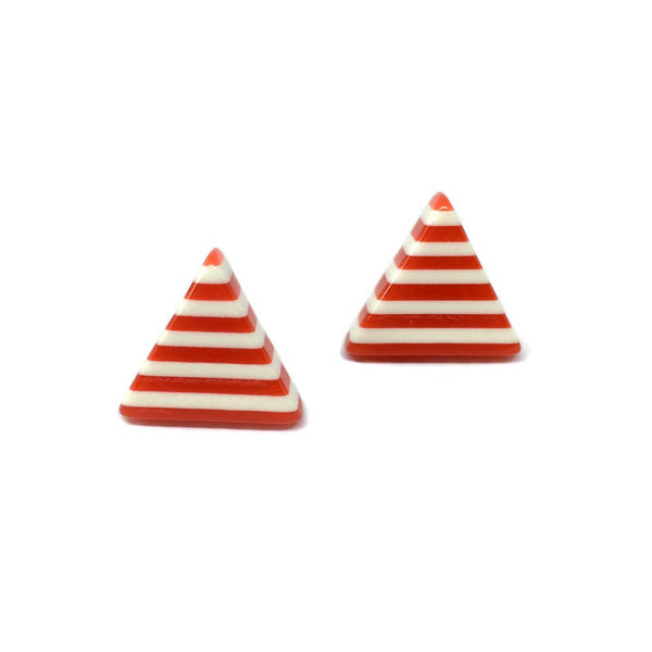 Stripes Triangle Metal-Free Earrings