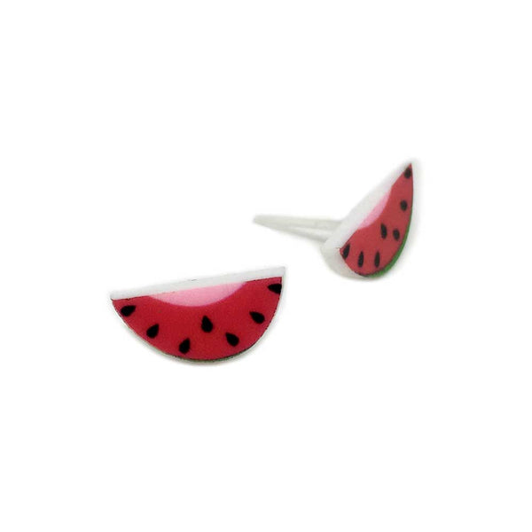 Red Watermelon Metal-Free Earrings