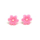 Pink Flower Metal-Free Earrings