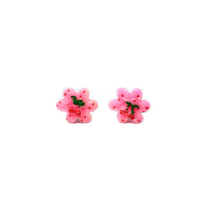 Cherry Flower Resin Metal-Free Earrings