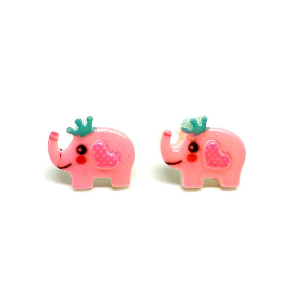 Cute Elephant Metal-Free Earrings