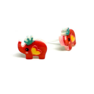 Cute Elephant Metal-Free Earrings