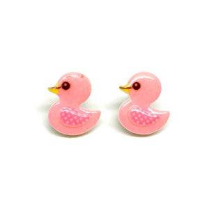 Pink Duck Metal-Free Earrings
