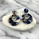 Blue Abstract Drop Earrings