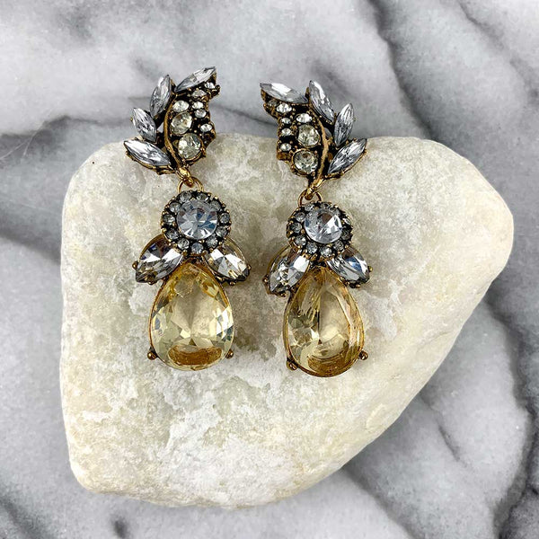 Hazel Gem Statement Drop Earrings