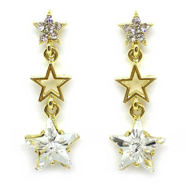 Crystal Stars Drop Earrings