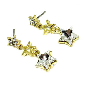 Crystal Stars Drop Earrings