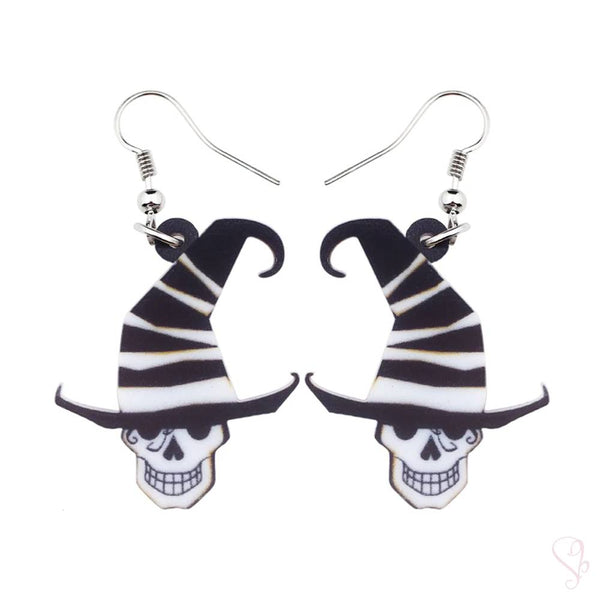 Joker Skeleton Drop Earrings