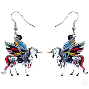 unicorn drop earrings, sweetbiie