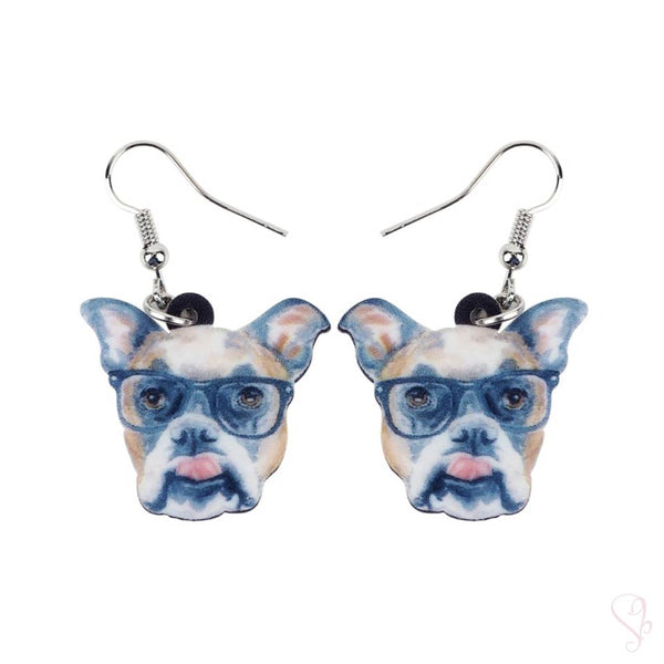 Smart Bulldog Drop Earrings