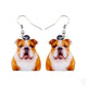 British Bulldog Dog Drop Earrings