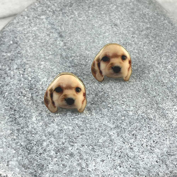 Golden Retriever Post Earrings