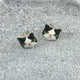 Black & White Cat Post Earrings