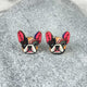 Colorful Bulldog Post Earrings