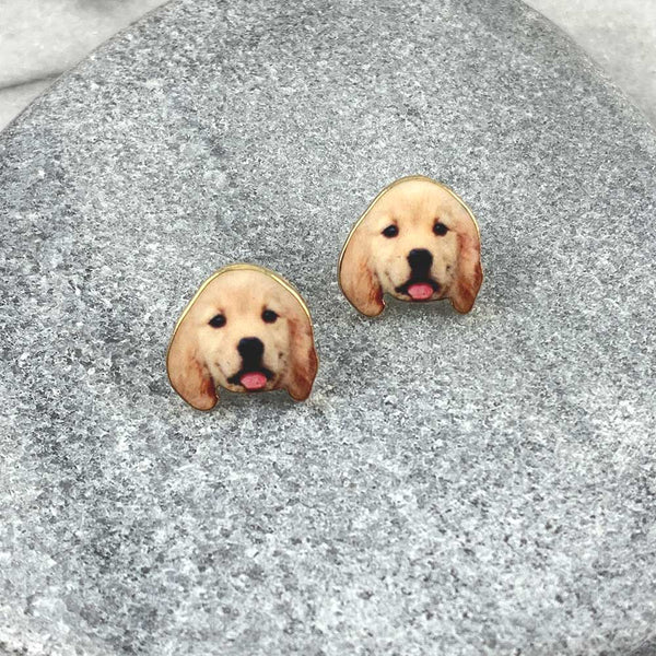 Golden Retriever Post Earrings