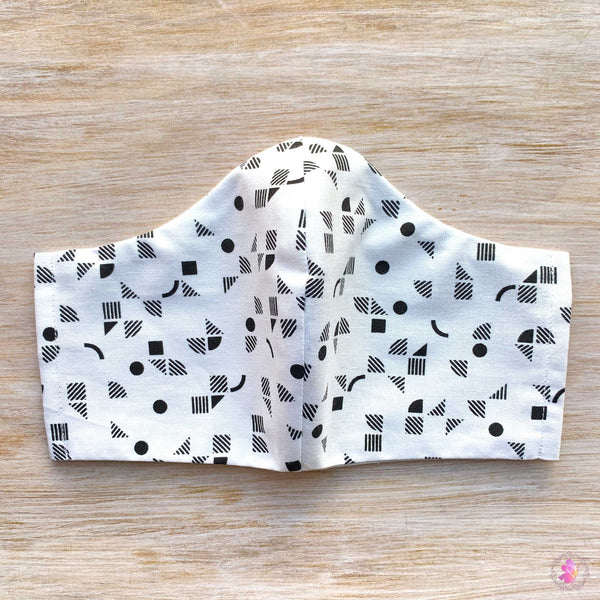 Modern Geometric Handmade Fabric Mask