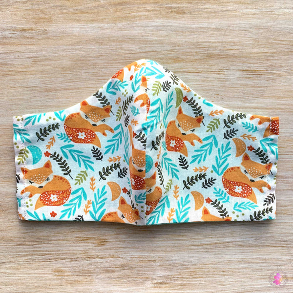 Sleepy Fox Handmade Fabric Mask