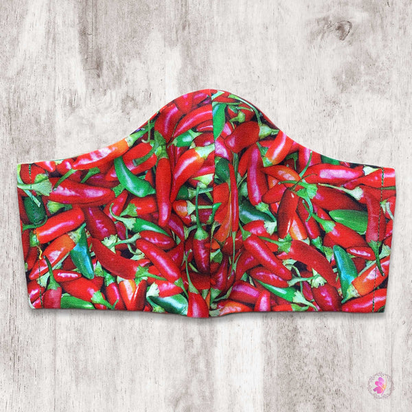 Red Hot Chili Handmade Fabric Mask