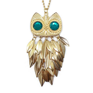 Charming Owl Long Necklace