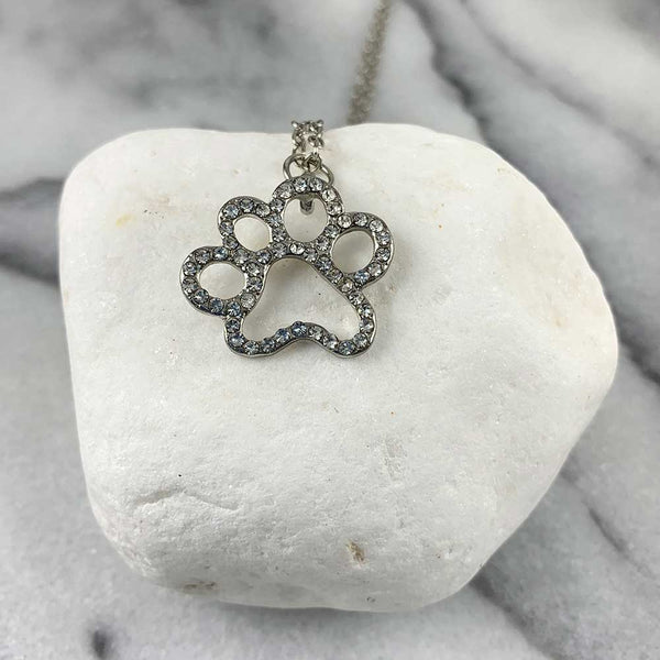 Crystal Paw Necklace