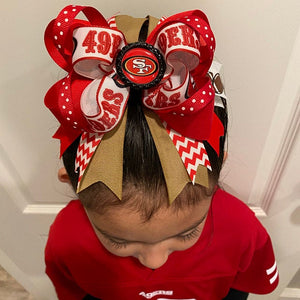 San Francisco 49ers Inspired Sport Hair Bow